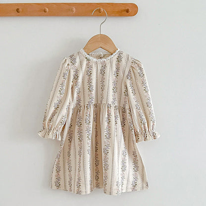 Autumn Floral Pattern Long Sleeve Onesies & Dress