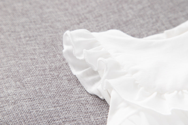 Baby Girl Solid Color Mesh Patchwork Design Sleeveless Patched Mesh Dress