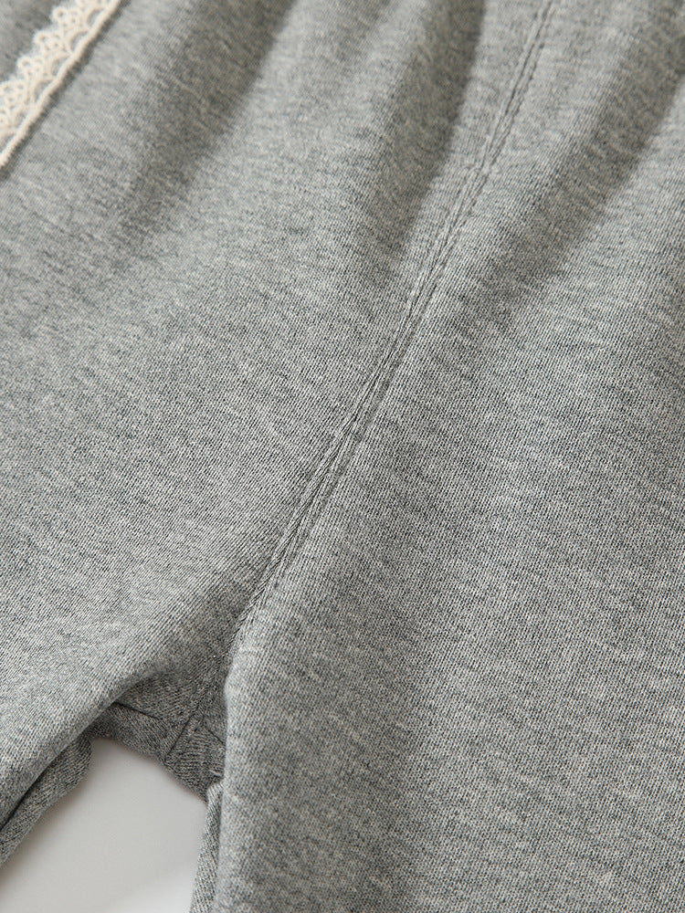 Autumn and Spring Arrival Casual Cute Girls Versatile Butterfly-Bows Attached Pants