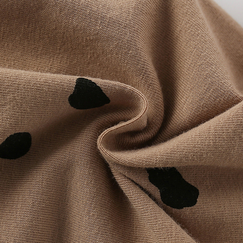 Summer Baby Kids Animals Cartoon Pattern T-shirt and Heart Pattern Shorts Clothing Set for Girls