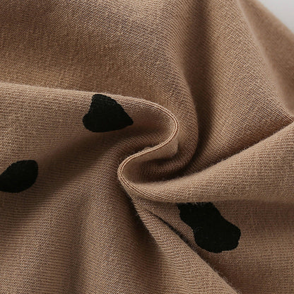 Summer Baby Kids Animals Cartoon Pattern T-shirt and Heart Pattern Shorts Clothing Set for Girls