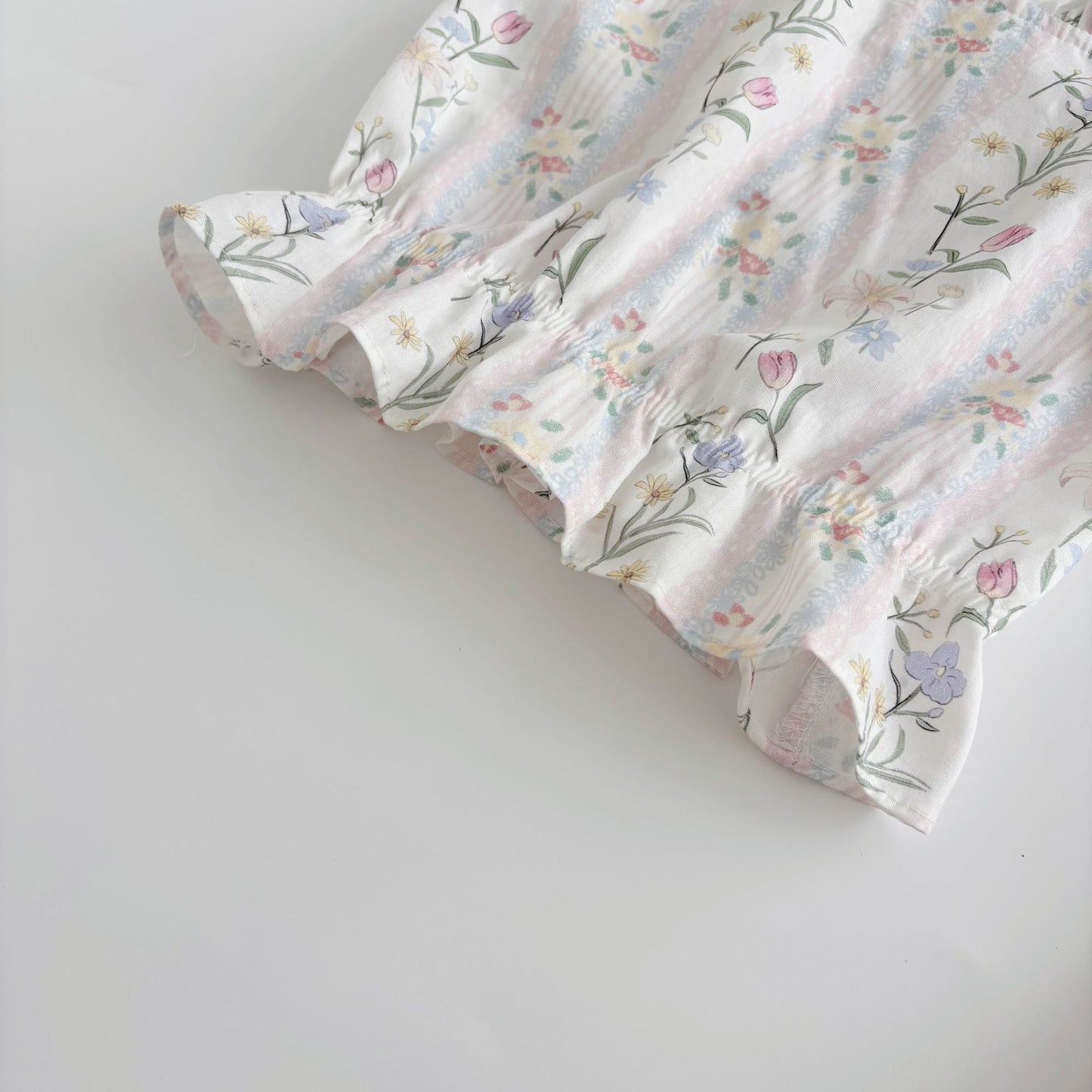 Summer Hot Selling Baby Girls Sleeveless Flowers Pattern Vest and Shorts Clothing Set