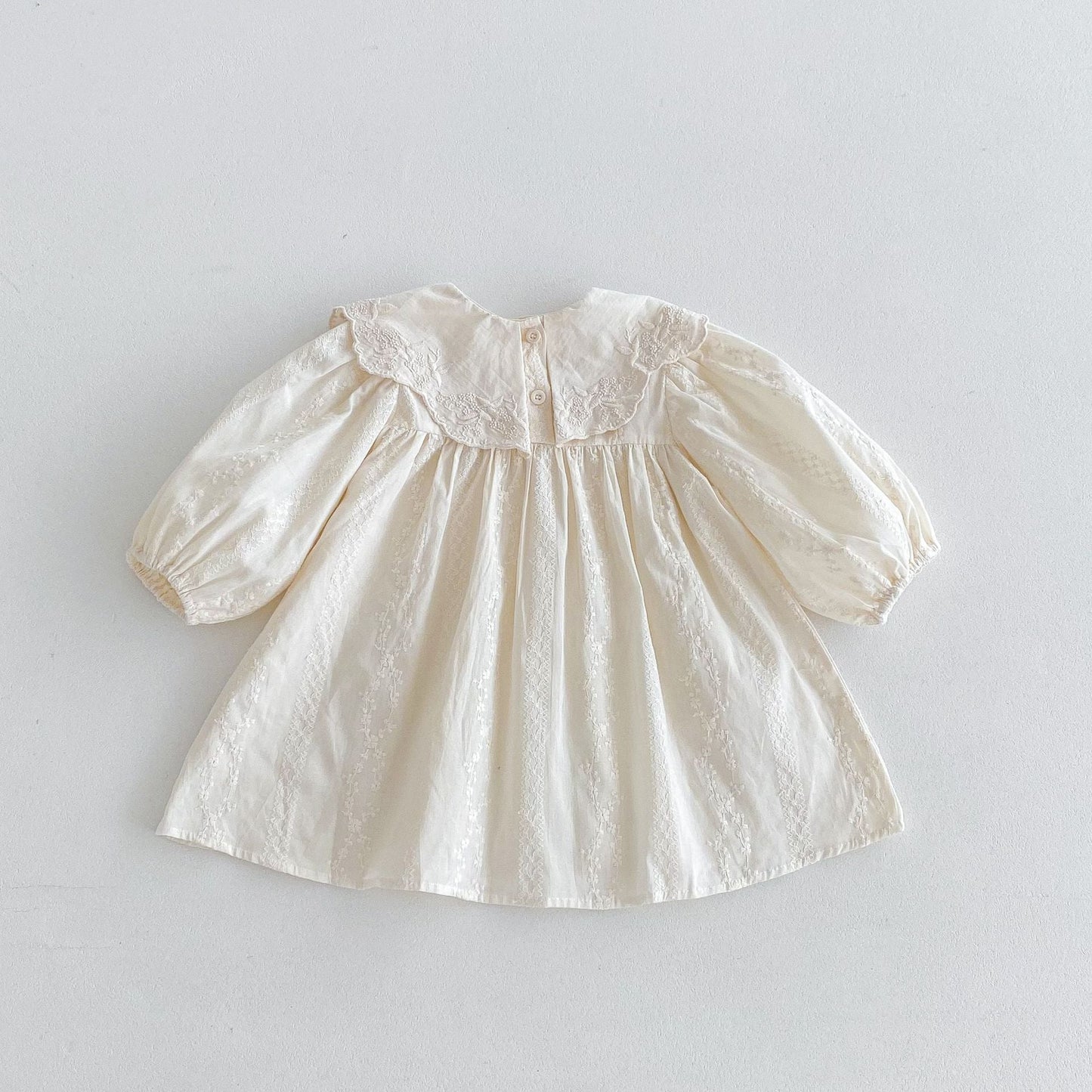 Autumn Baby Girls Flowers Embroidered Pattern Long-sleeved Onesies and Dress – Princess Sister Matching Set