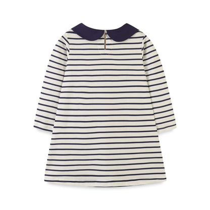 Girls’ European-American Style Peter Pan Collar Dress