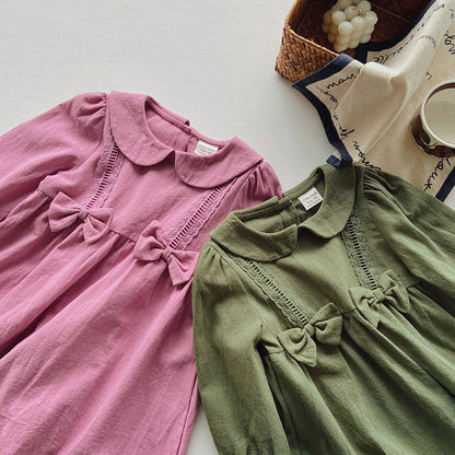 Solid Color Mesh Patched Design Dress