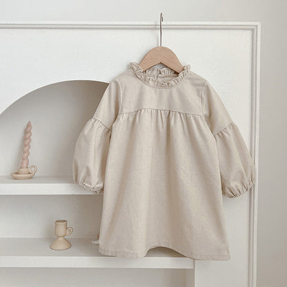 Solid Color Fashion Simple Style Dress & Onesie
