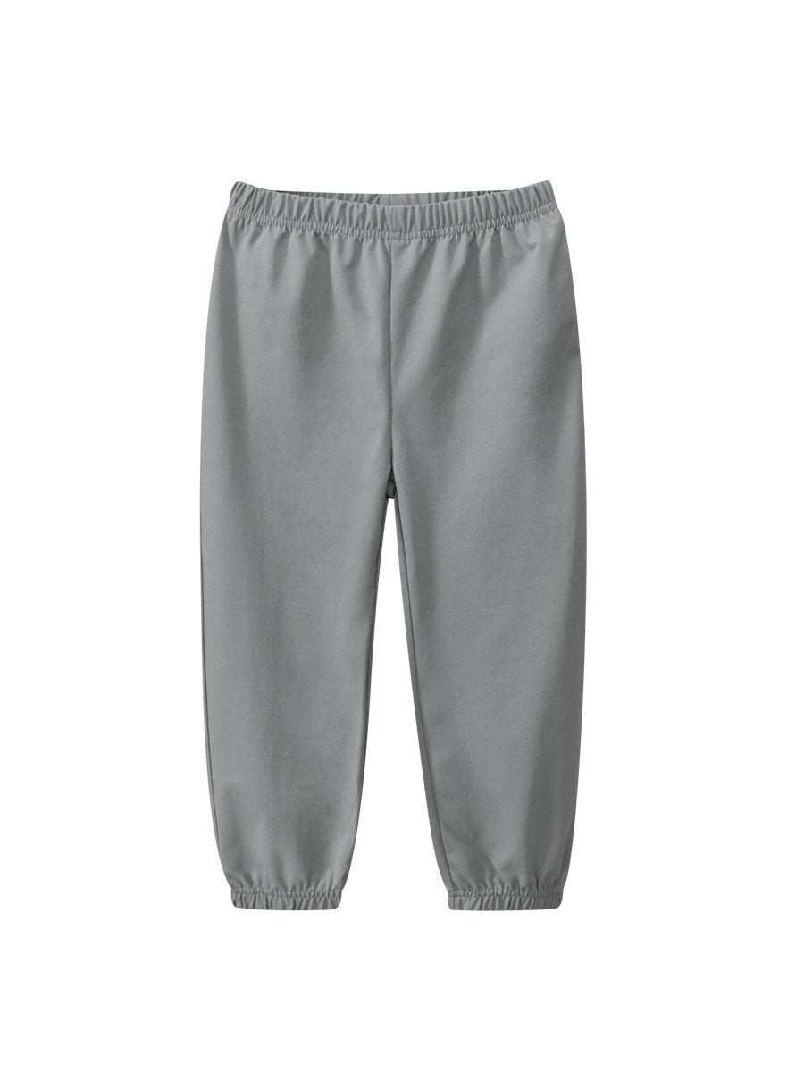 Children’s Summer Boys’ Solid Color Thin Breathable Pants – Casual Kids Trousers