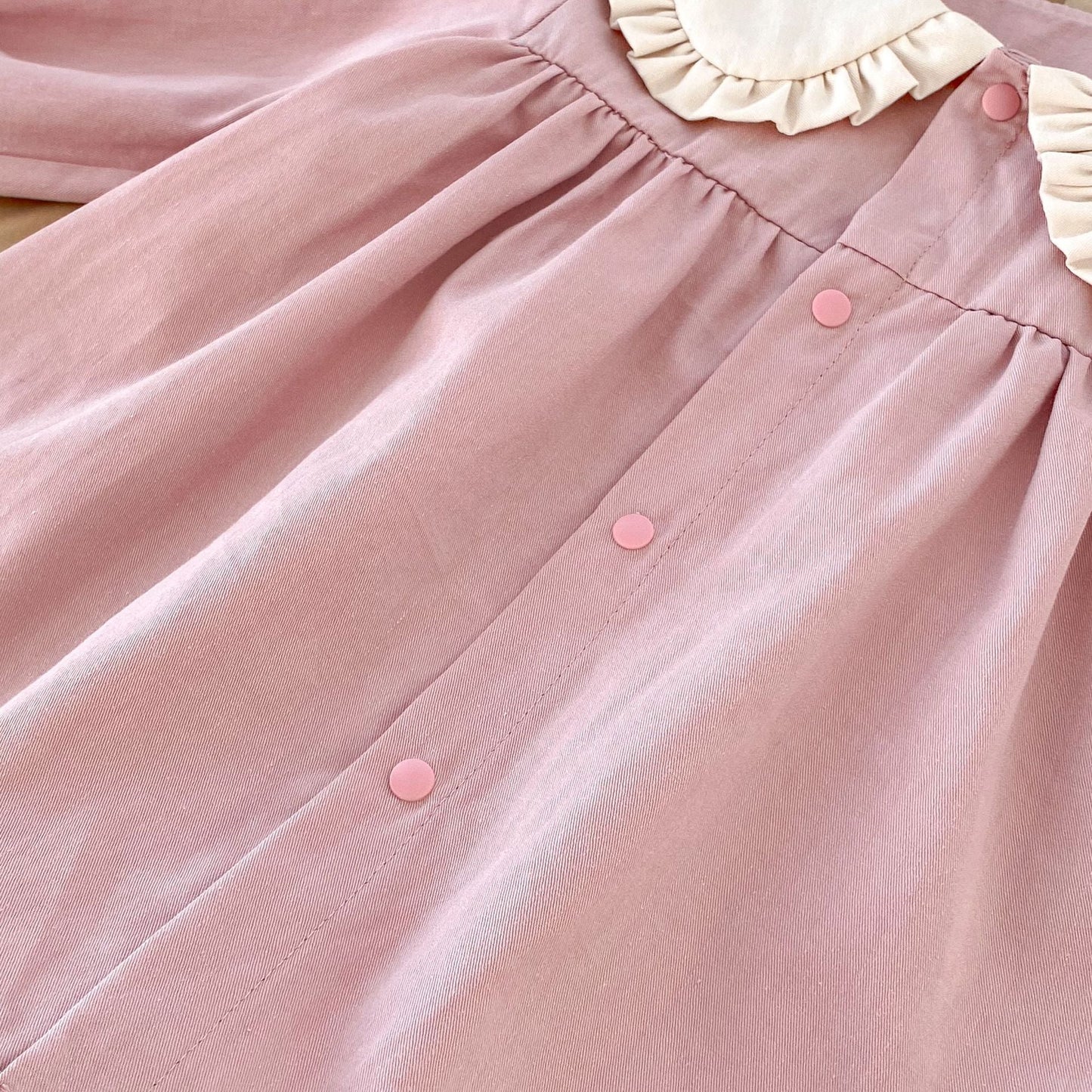 Spring and Autumn Rabbit Design Long-sleeved Dress with Ear Collar for Stylish Girls