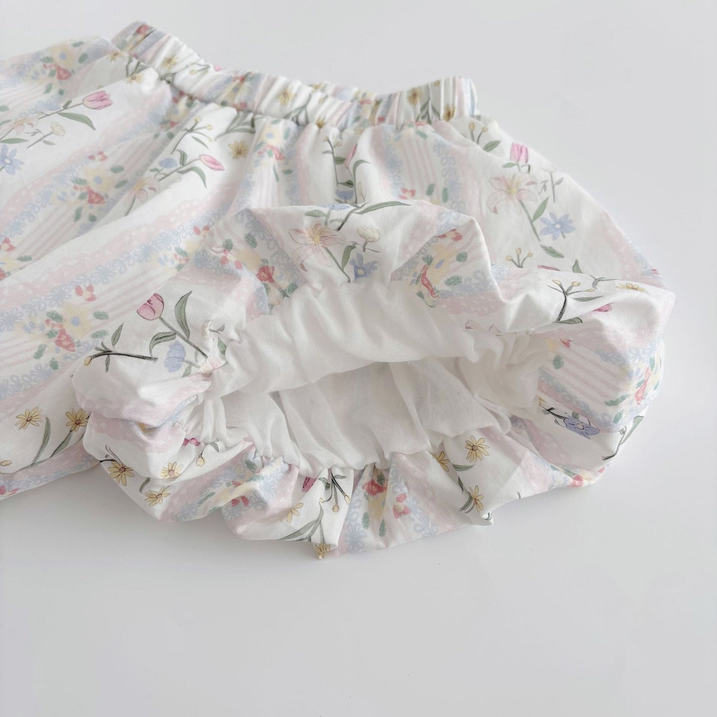 Summer Hot Selling Baby Girls Sleeveless Flowers Pattern Vest and Shorts Clothing Set