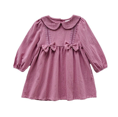 Solid Color Mesh Patched Design Dress
