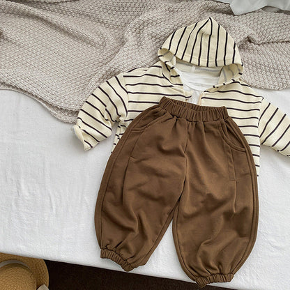 Baby Solid Color Loose Spring Autumn Baby Trousers