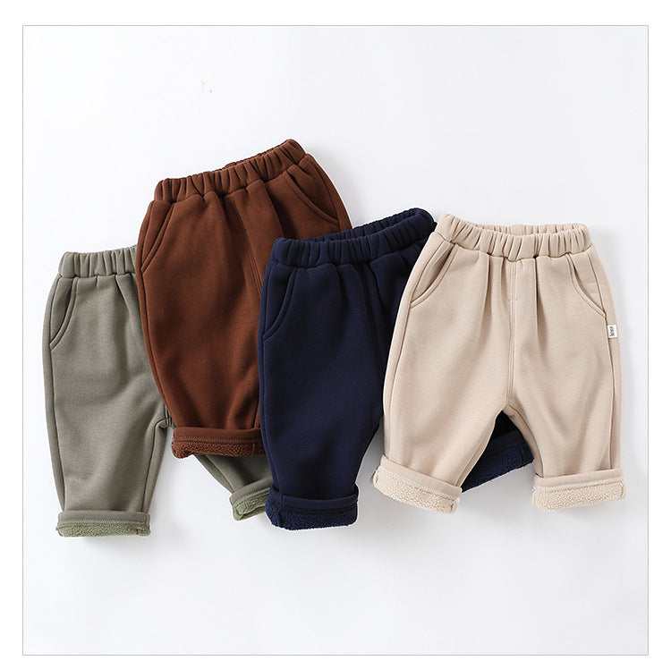 Infant Baby Girls 4-Colors Velvet-In Winter Pants
