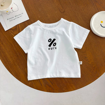 Summer Arrival Baby Kids Unisex Sleeveless Solid Color Denim Strap Overalls and White T-Shirt Clothing Set