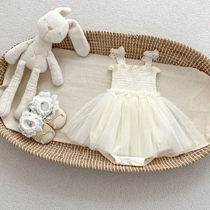 Summer Arrival Baby Girls Cute Solid Color Pleated Sleeveless Dress Design Strap Onesies