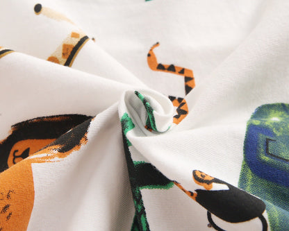 Baby Boy Animal Print Short-Sleeved Top Combo Shorts Sets In Summer