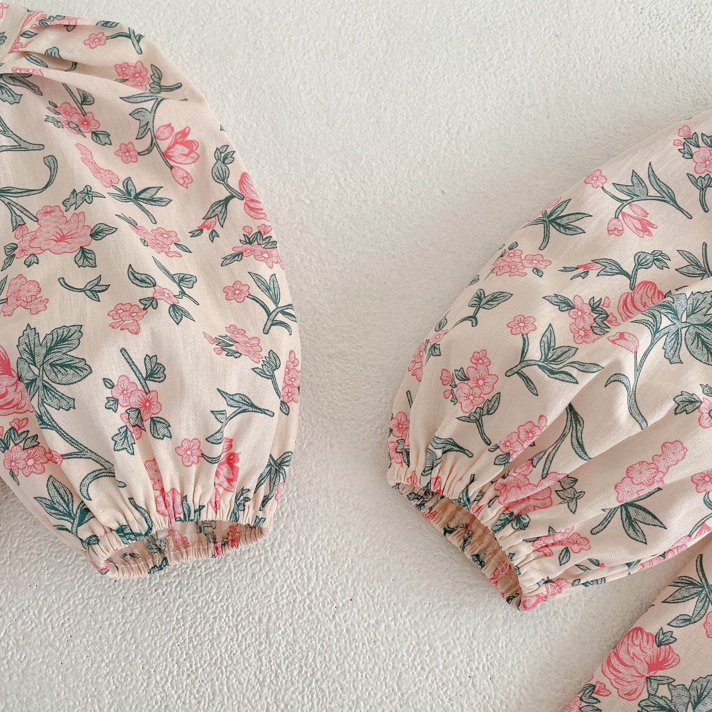 Baby Girl Flower Print Pattern Mesh Patchwork Design Onesies or Dress