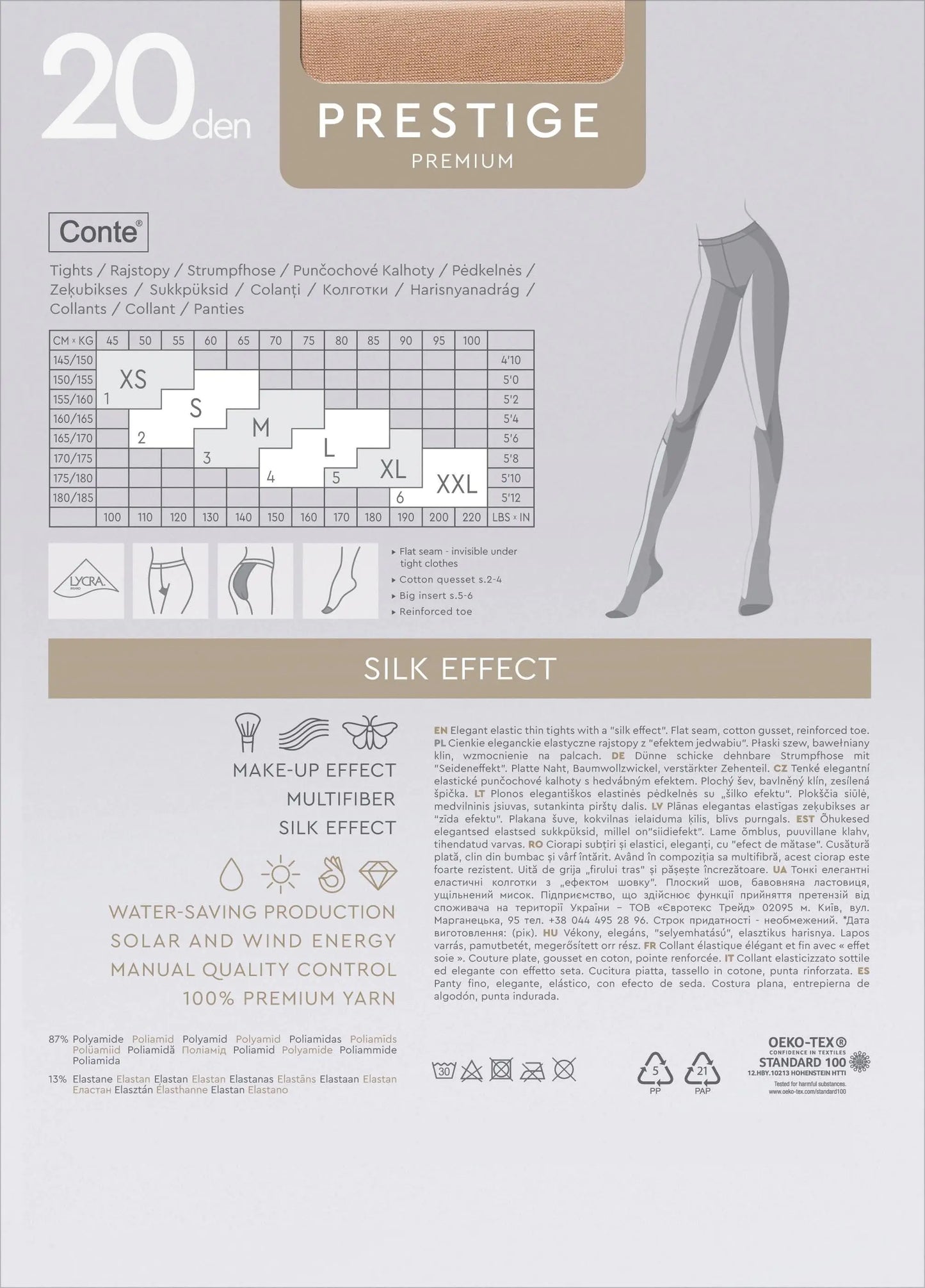 Tights Conte Prestige 20 Den - Sheer to Waist Noble Shine