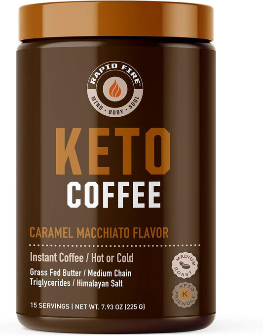 Rapid Fire Ketogenic Coffee Caramel Macchiato - 7.93 Oz Can