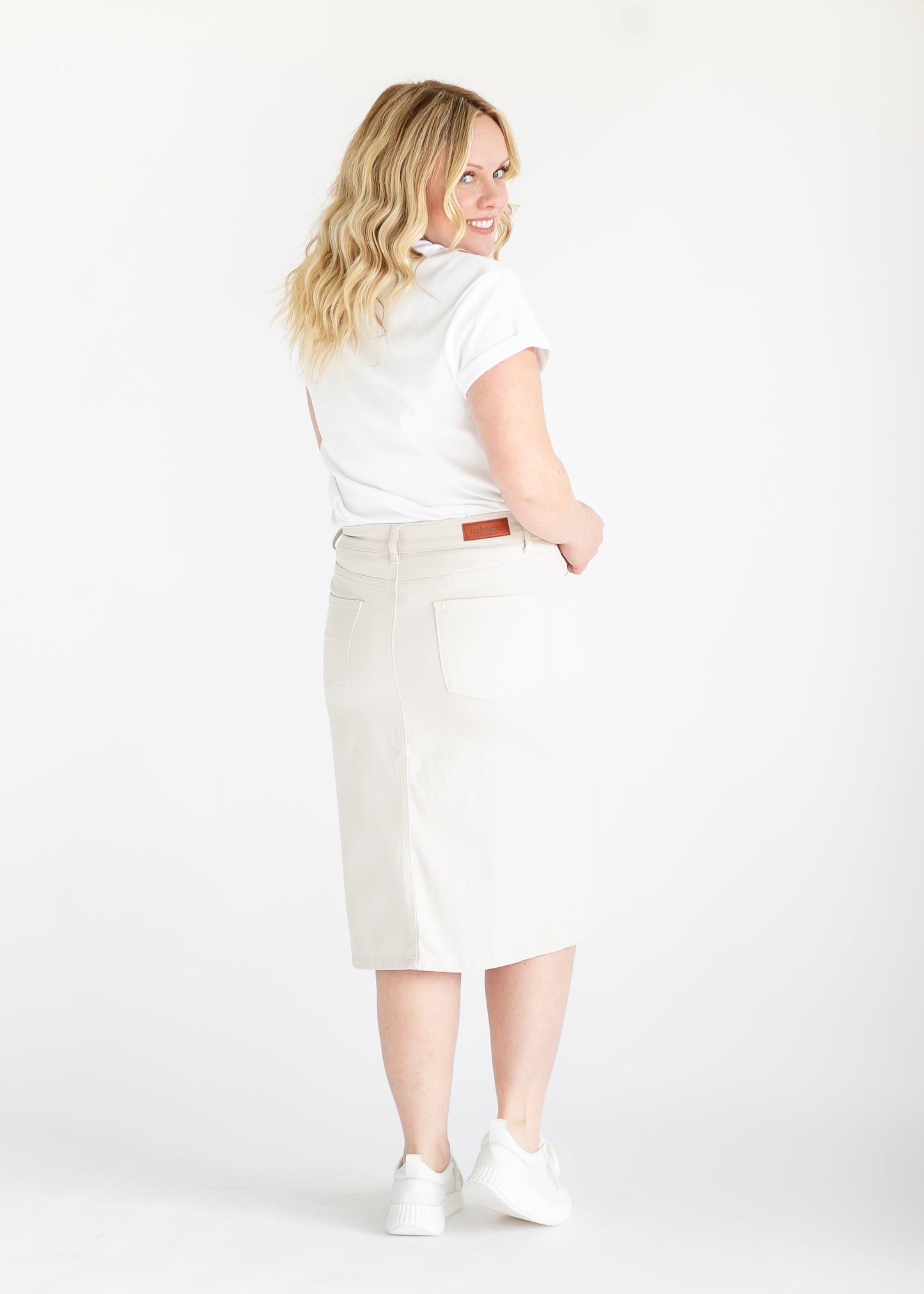 Remi Cloud Denim Midi Skirt