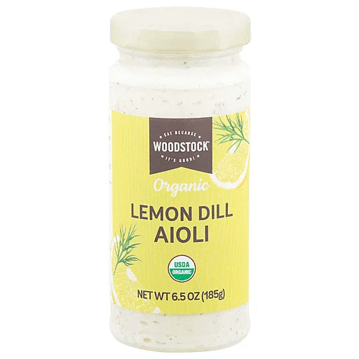 Woodstock Jrs Lemon Dill Aioli, Pack of 6 (6.5 Oz Jars)