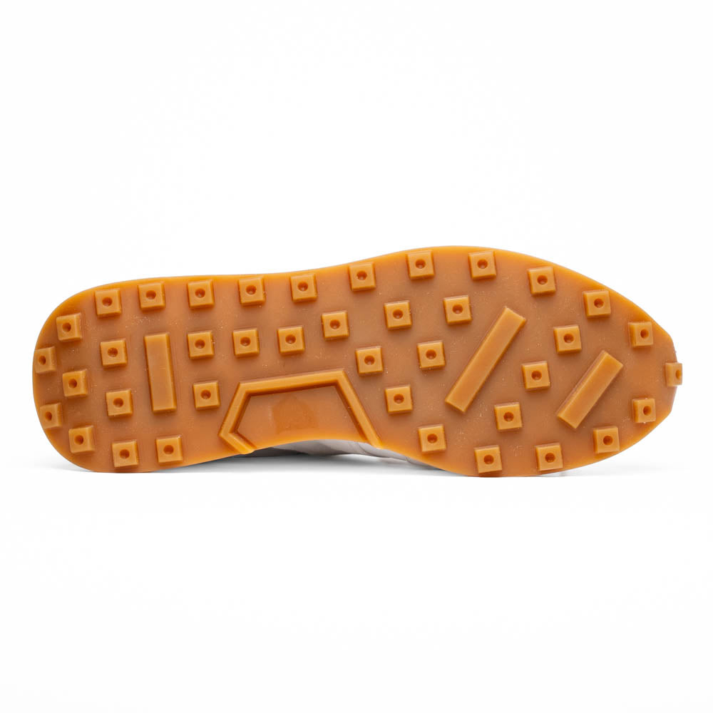 66-265-TPE ROXI Suede & Calfskin Sneaker, Taupe