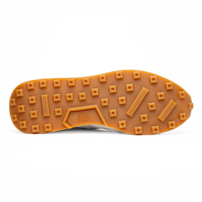 66-265-TPE ROXI Suede & Calfskin Sneaker, Taupe