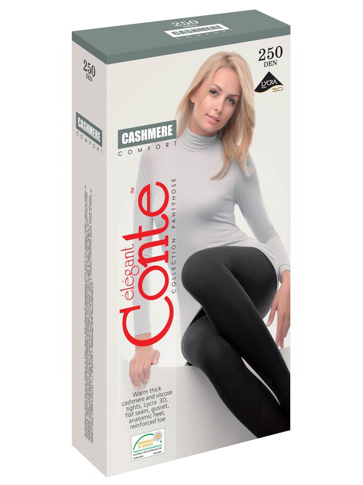 Conte Cashmere 250 Den - Warm Thin Soft Women's Tights with 7% cashmere (14С-122СП)