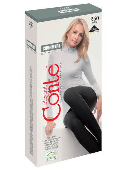 Conte Cashmere 250 Den - Warm Thin Soft Women's Tights with 7% cashmere (14С-122СП)