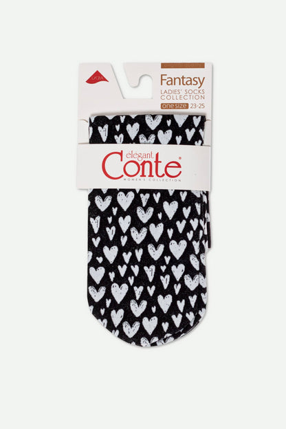 Socks Conte Fantasy - Heart Pattern