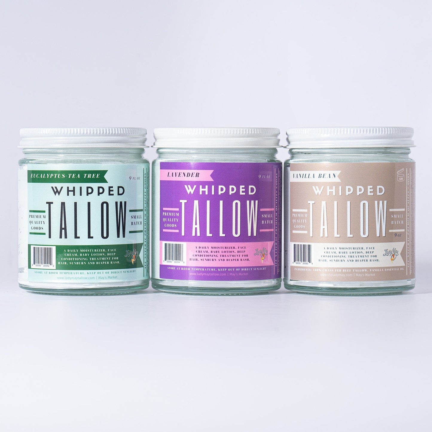 Whipped Tallow Trio - Scented (9oz)