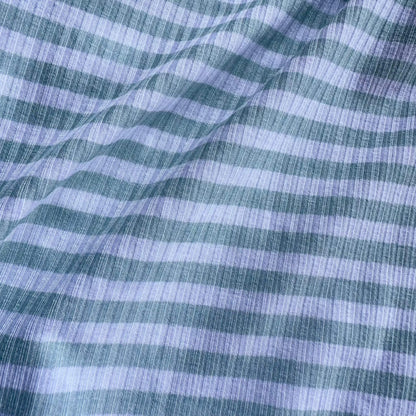 Sea Green Striped Ribbed Zip Romper
