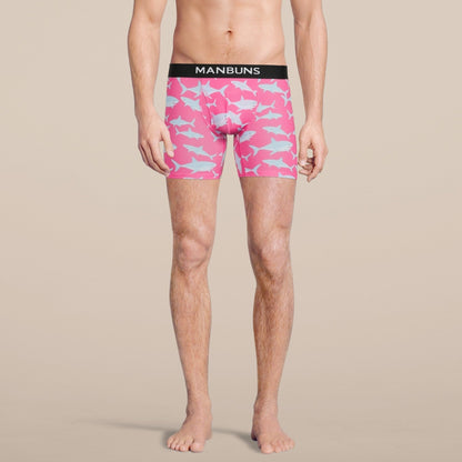 Men's Baby Shark Boxer Brief Underwear with Pouch