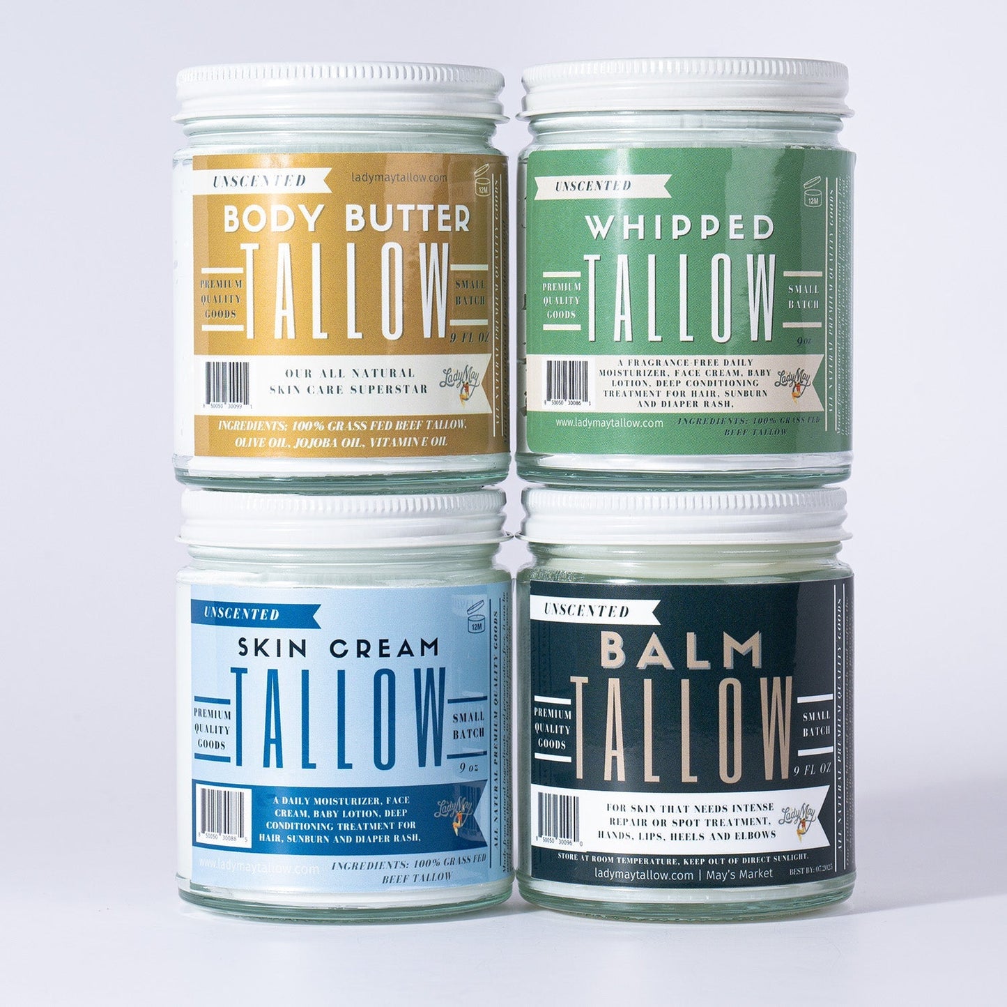 Tallow Skincare Collection - Unscented (9oz)