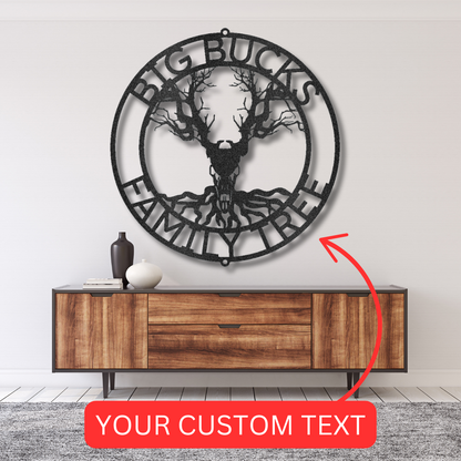 Skull Tree Sign - Custom Metal Sign, Housewarming/Christmas Gift, Family Letter