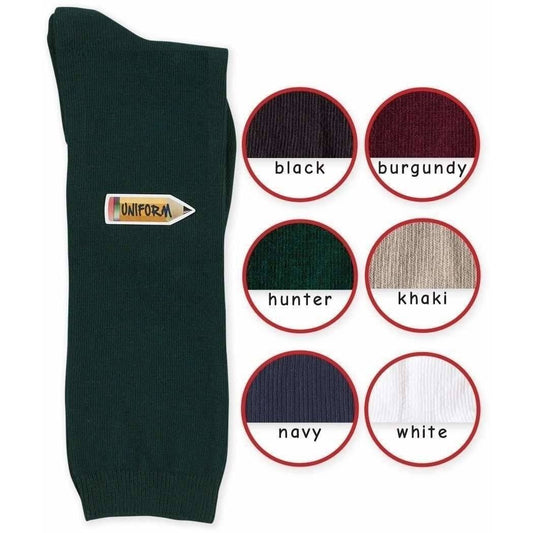 School Uniform Cotton Knee High Socks