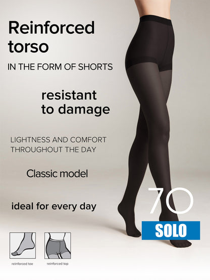 Tights Conte Solo 70 Den - Reinforced Torso