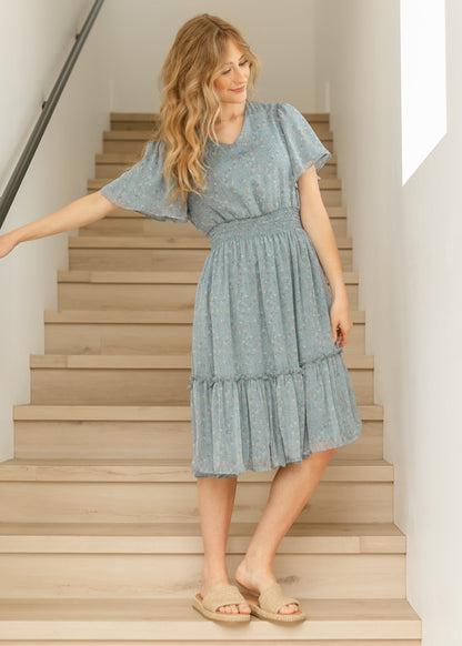 Sophie Floral Midi Dress - FINAL SALE