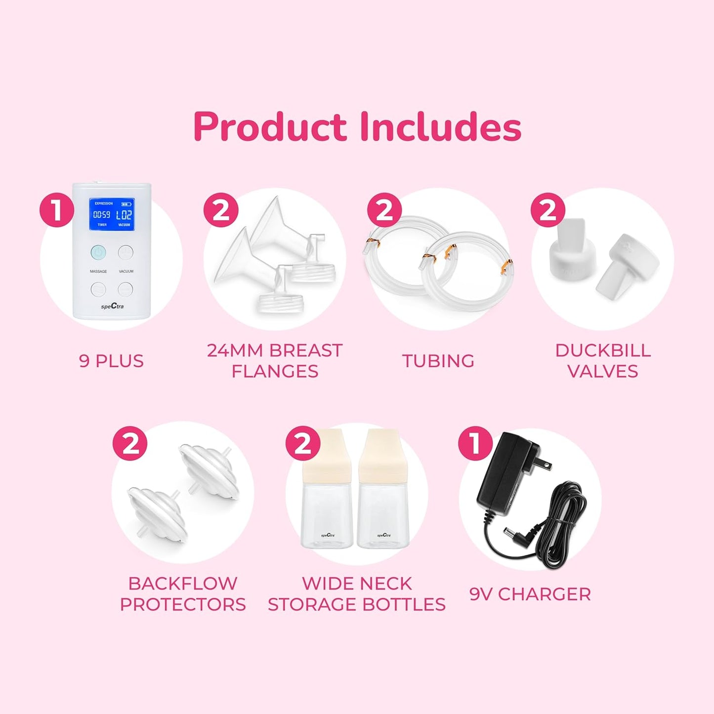 Spectra 9 Plus Premier Portable Rechargeable Breast Pump