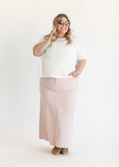 Stella Rose Denim Maxi Skirt - FINAL SALE