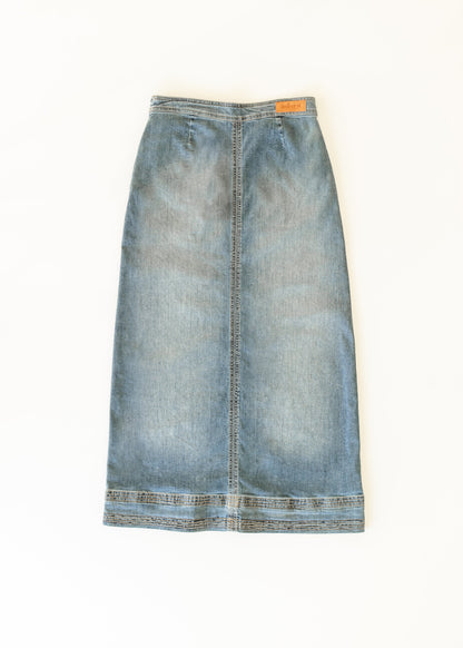 Sutton Side Zip A-line Denim Maxi Skirt - FINAL SALE
