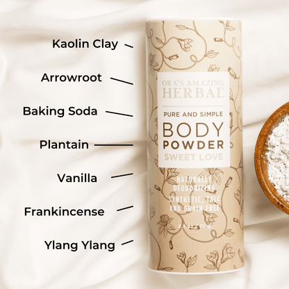 Talc Free Body Powder, Sweet Love Vanilla