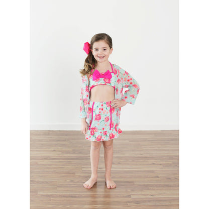 Vintage Girl 3 Piece Floral Swimsuit