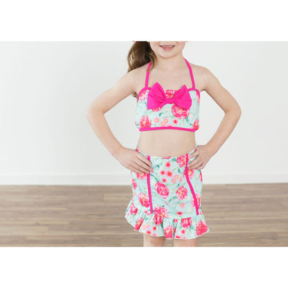 Vintage Girl 3 Piece Floral Swimsuit