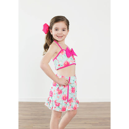 Vintage Girl 3 Piece Floral Swimsuit