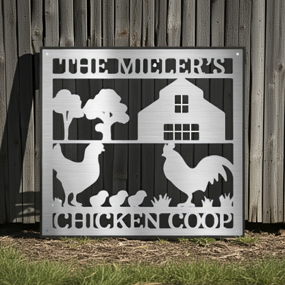 Chicken Coop Personalized Gifts - Custom Metal Sign