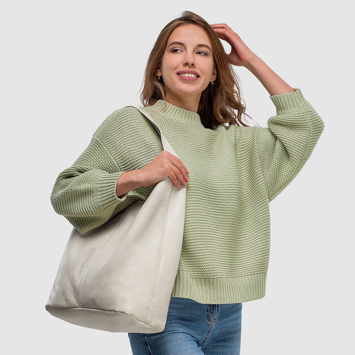 Calf Leather Hobo Bag