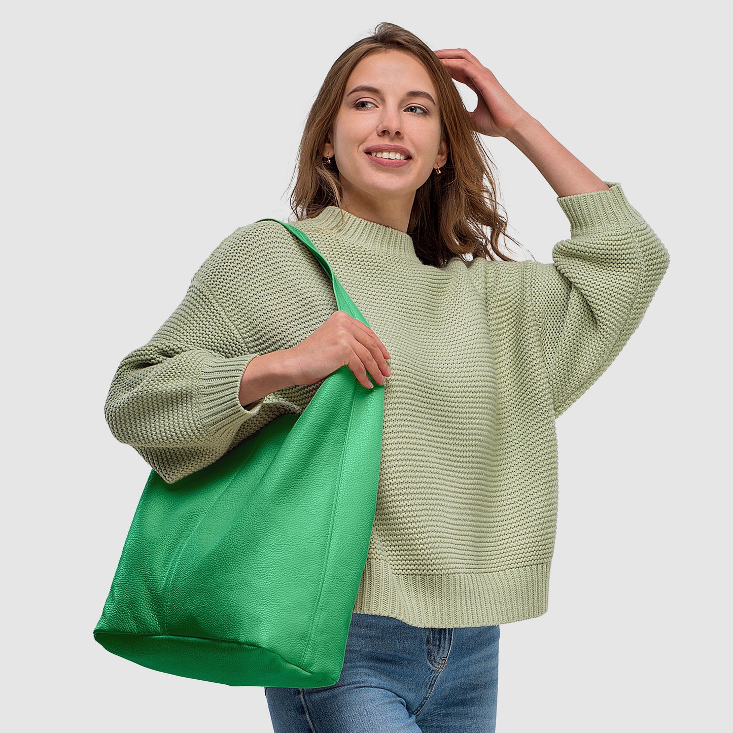 Calf Leather Hobo Bag