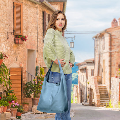 Calf Leather Hobo Bag