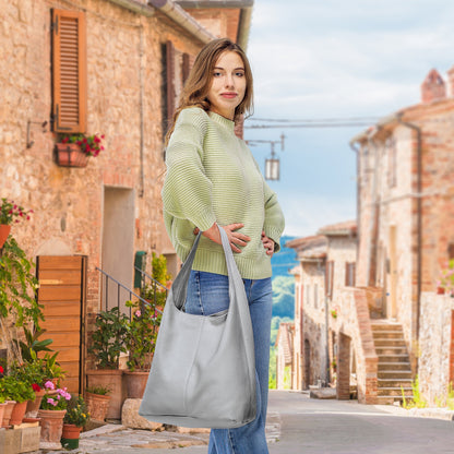 Calf Leather Hobo Bag