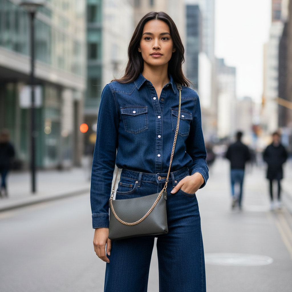 Calf Leather Crossbody Bag